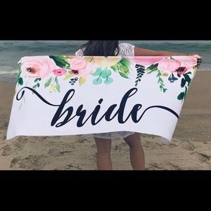 Bride beach towel